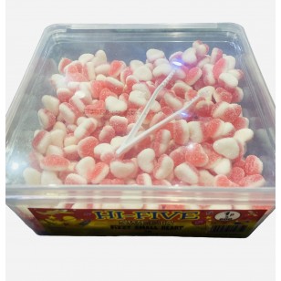 Hi Five Sweets Fizzy Small Heart 100% Halal Full Tub 600 Pcs